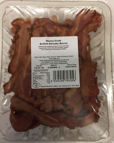Picture of GRILLED HEAVY COOKED STREAKY BACON 500G
