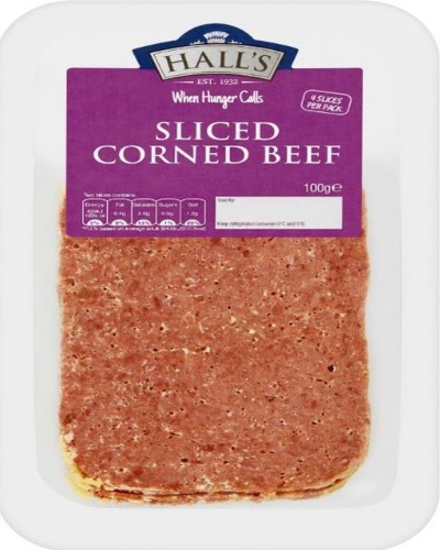Picture of HALLS SLICED CORNED BEEF 8x100G