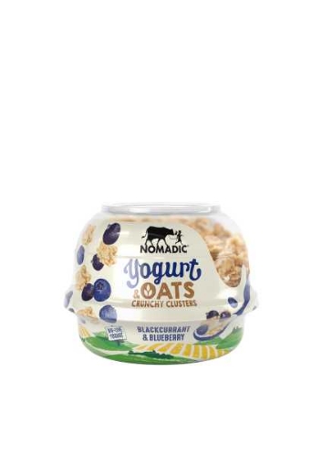 Picture of NOMADIC YOGURT & OATS CRUNCHY CLUSTERS BLACKCURRANT BLUEBERRY 6X169G