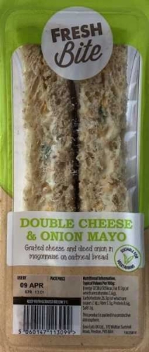 Picture of FRESH BITE CHEESE & ONION MAYONNAISE SANDWICH 10X144G