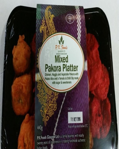 Picture of PK INDIAN MIXED PAKORA PLATTER WITH TOMATO & CHILLI DIP 440G