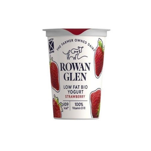 Picture of ROWAN GLEN LOW FAT BIO STRAWBERRY YOGURT 12X125G