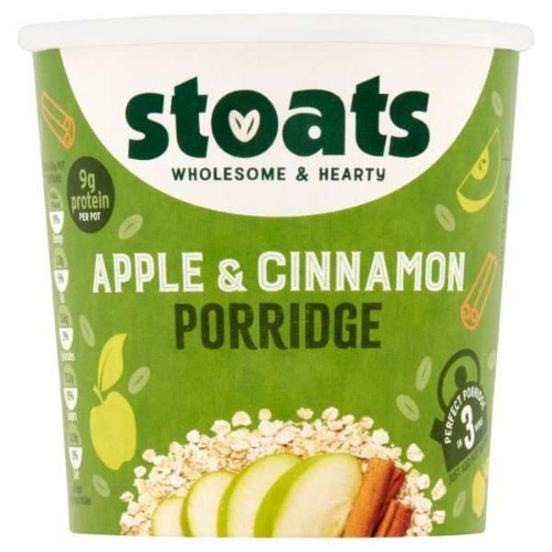 Picture of STOATS APPLE & CINNAMON PORRIDGE QUICK POT 60G