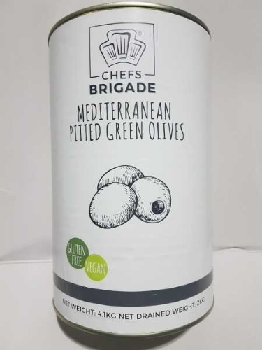 Picture of OLIVES GREEN PITTED TINNED DRAINED WEIGHT 2KG