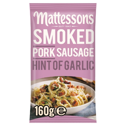 Picture of MATTESSONS SMOKED GARLIC PORK SAUSAGE 12x160G