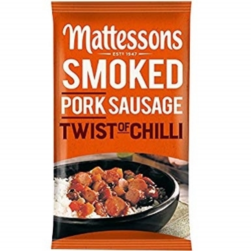 Picture of MATTESSONS SMOKED CHILLI PORK SAUSAGE 12x160G