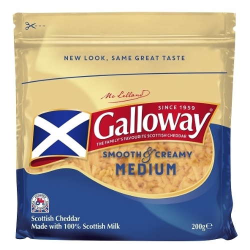 Picture of GALLOWAY GRATED COLOURED CHEDDAR 8x200G