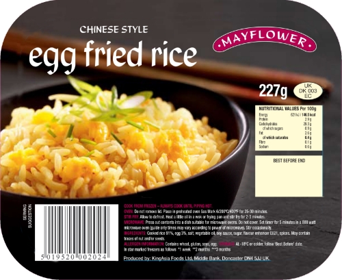 Picture of FROZEN MAYFLOWER EGG FRIED RICE 12x227G