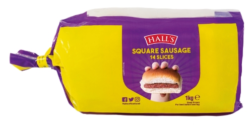 Picture of FROZEN HALLS SQUARE SAUSAGE 14 SLICES  12x1KG