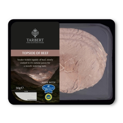 Picture of TARBERT SLICED SCOTTISH TOPSIDE OF BEEF 90G