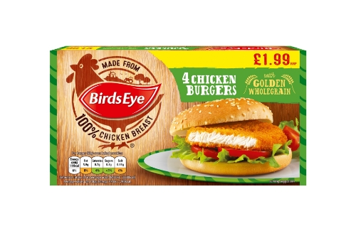 Picture of FROZEN BIRDS EYE 4 CHICKEN BURGERS 12X200G £1.99 PMP