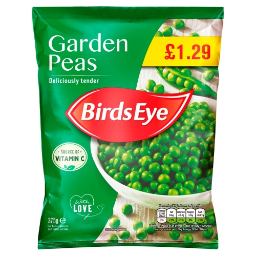 Picture of FROZEN BIRDS EYE GARDEN PEAS 10X375G £1.29 PMP