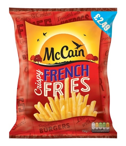 Picture of FROZEN MCCAIN CRISPY FRENCH FRIES 12X750G £2.49 PMP