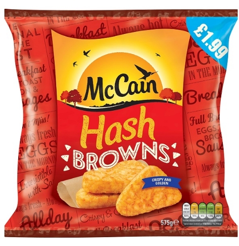 Picture of FROZEN MCCAIN HASH BROWNS 15X575G £1.99 PMP