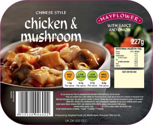 Picture of FROZEN MAYFLOWER CHICKEN & MUSHROOM 12x227G