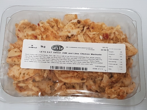 Picture of LET'S EAT MARINATED SWEET CHILLI AND LIME CHICKEN 1KG