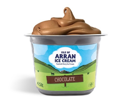 Picture of FROZEN ISLE OF ARRAN CHOCOLATE ICE CREAM 4.5LT TUB