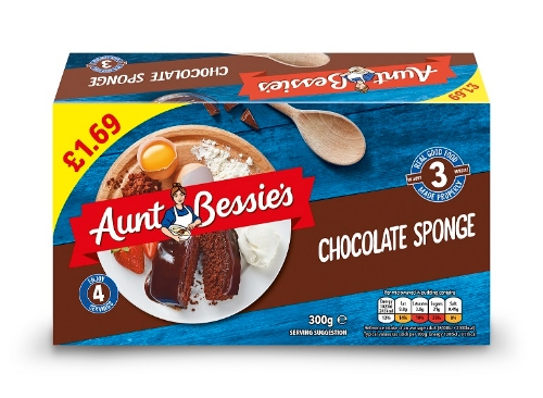 Picture of FROZEN AUNT BESSIES CHOCOLATE SPONGE 6X300G £1.69 PMP