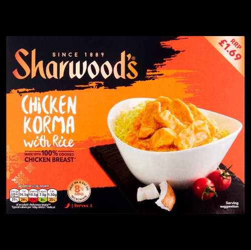 Picture of FROZEN SHARWOODS CHICKEN KORMA 6X375G £1.69 PMP