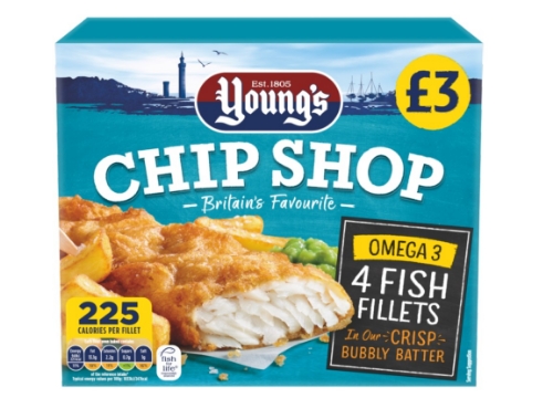 Picture of FROZEN YOUNGS CHIP SHOP 4 FISH FILLETS 8X400G £3.00 PMP