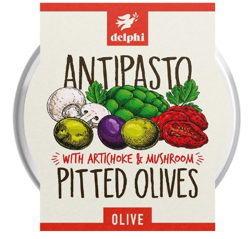 Picture of DELPHI ANTIPASTO WITH PITTED OLIVES 160G