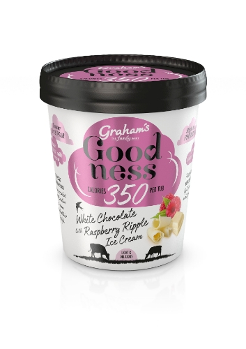 Picture of FROZEN GRAHAMS GOODNESS WHITE CHOCOLATE & RASPBERRY RIPPLE 6x450ML