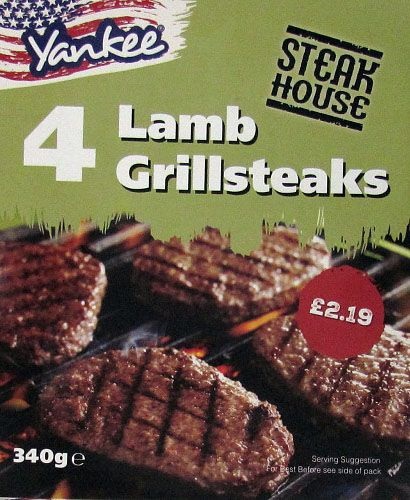 Picture of FROZEN YANKEE 4 LAMB GRILLSTEAKS 8X340G £2.19 PMP