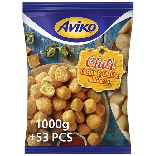 Picture of FROZEN AVIKO CHILLI CHEDDAR CHEESE NUGGETS BITES 5x1KG
