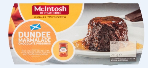 Picture of MCINTOSH DUNDEE MARMALADE CHOCOLATE PUDDINGS 210G