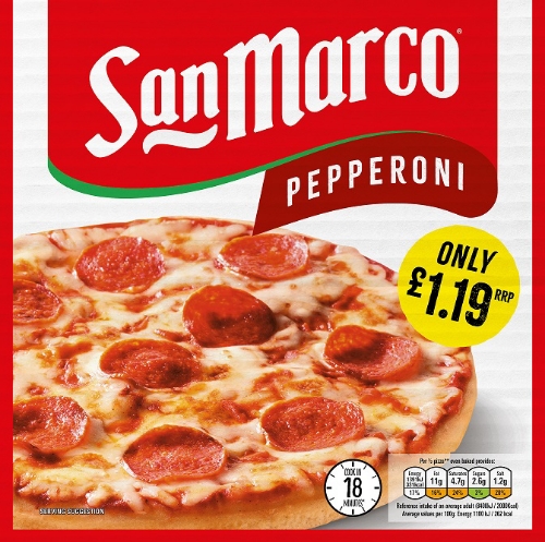 Picture of FROZEN SANMARCO PIZZA PEPPERONI 10X251G £1.19 PMP