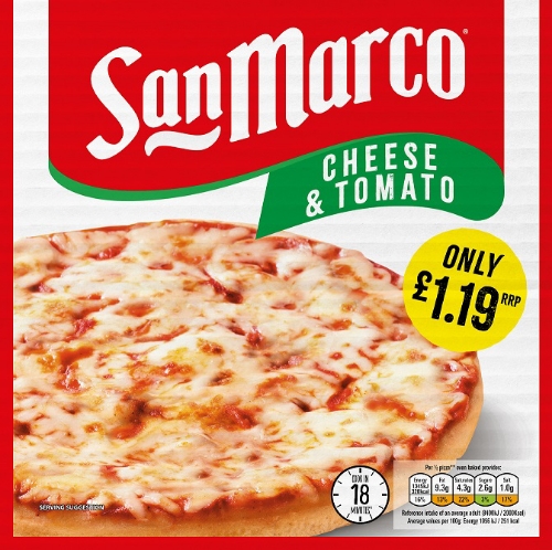 Picture of FROZEN SANMARCO PIZZA CHEESE & TOMATO 10X253G £1.19 PMP