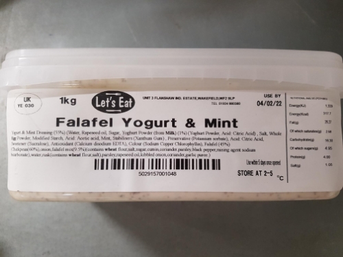 Picture of FALAFEL YOGURT & MINT 1 KG