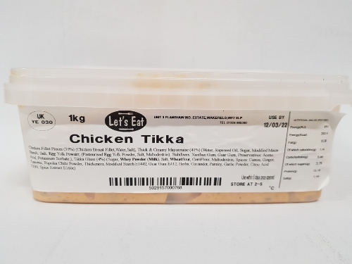 Picture of LET'S EAT CHICKEN TIKKA 1KG