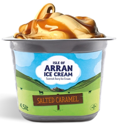 Picture of FROZEN ISLE OF ARRAN SALTED CARAMEL ICE CREAM 4.5LT TUB