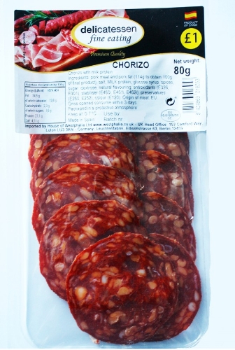 Picture of CHORIZO SLICED 80G £1.00 PMP