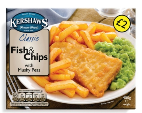 Picture of FROZEN KERSHAWS FISH & CHIPS 12X400G £2.00 PMP