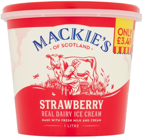 Picture of FROZEN MACKIES STRAWBERRY ICE CREAM 6x1LT £3.49 PMP
