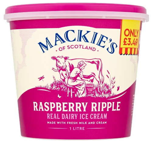 Picture of FROZEN MACKIES RASPBERRY RIPPLE ICE CREAM 6x1LT £3.49 PMP