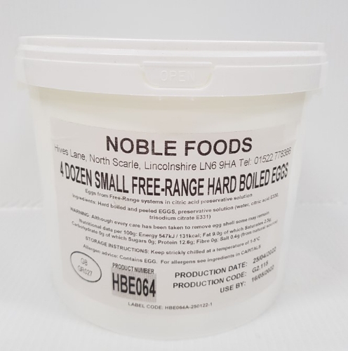 Picture of HARD BOILED EGGS FREE RANGE TUB 48S