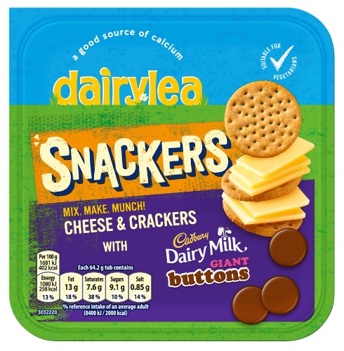 Picture of DAIRYLEA SNACKERS CHEESE CRACKERS & BUTTONS 10x64.2G