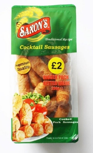 Picture of SAXON COOKED PORK COCKTAIL SAUSAGES 5x280G £2.00 PMP