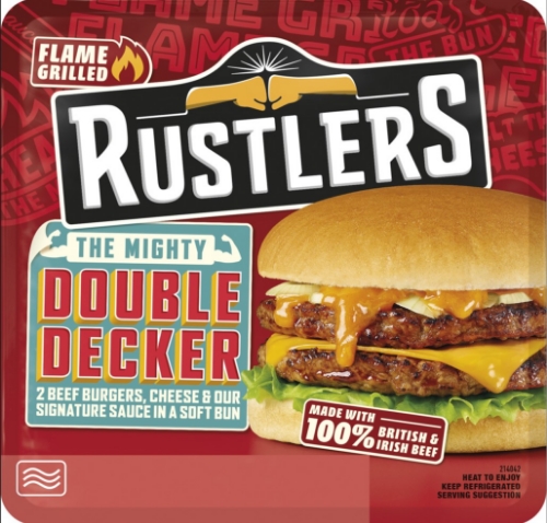 Picture of RUSTLERS DOUBLE DECKER CHEESEBURGER 4X237G