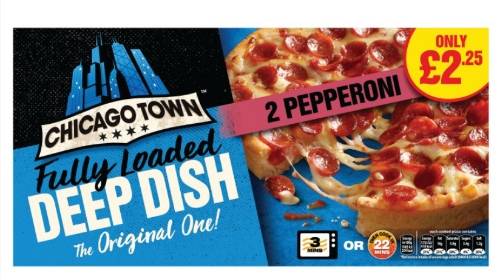 Picture of FROZEN CHICAGO TOWN DEEP DISH 2 PEPPERONI 12X310G £2.25 PMP