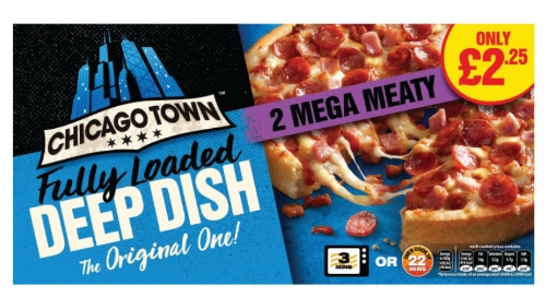 Picture of FROZEN CHICAGO TOWN DEEP DISH 2 MEGA MEATY 12X314G £2.25 PMP