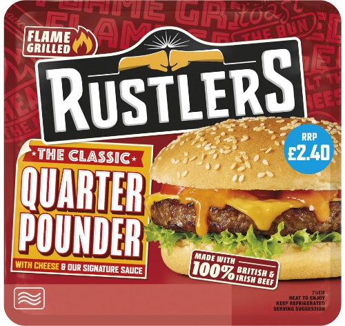 Picture of RUSTLERS QUARTER POUNDER 4x190G £2.40 PMP