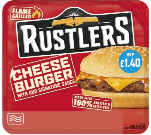 Picture of RUSTLERS CHEESEBURGER 4x141G £1.40 PMP