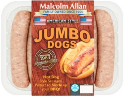 Picture of MALCOLM ALLAN JUMBO DOGS AMERICAN STYLE 500G