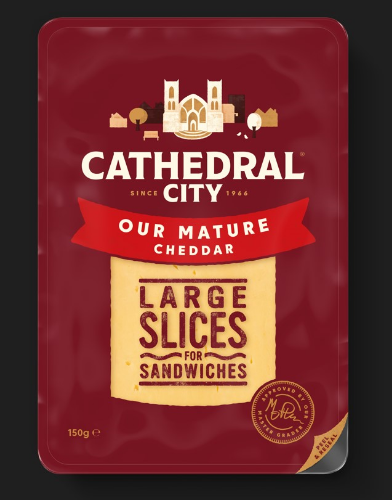 Picture of CATHEDRAL CITY MATURE SLICED WHITE CHEDDAR 13x150G