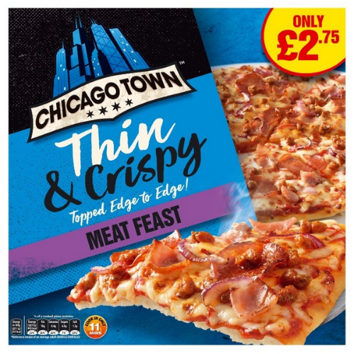 Picture of FROZEN CHICAGO TOWN THIN & CRISPY MEAT FEAST 6X325G £2.75 PMP