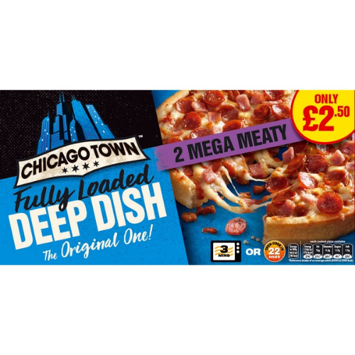 Picture of FROZEN CHICAGO TOWN DEEP DISH 2 MEGA MEATY 12X314G £2.50 PMP